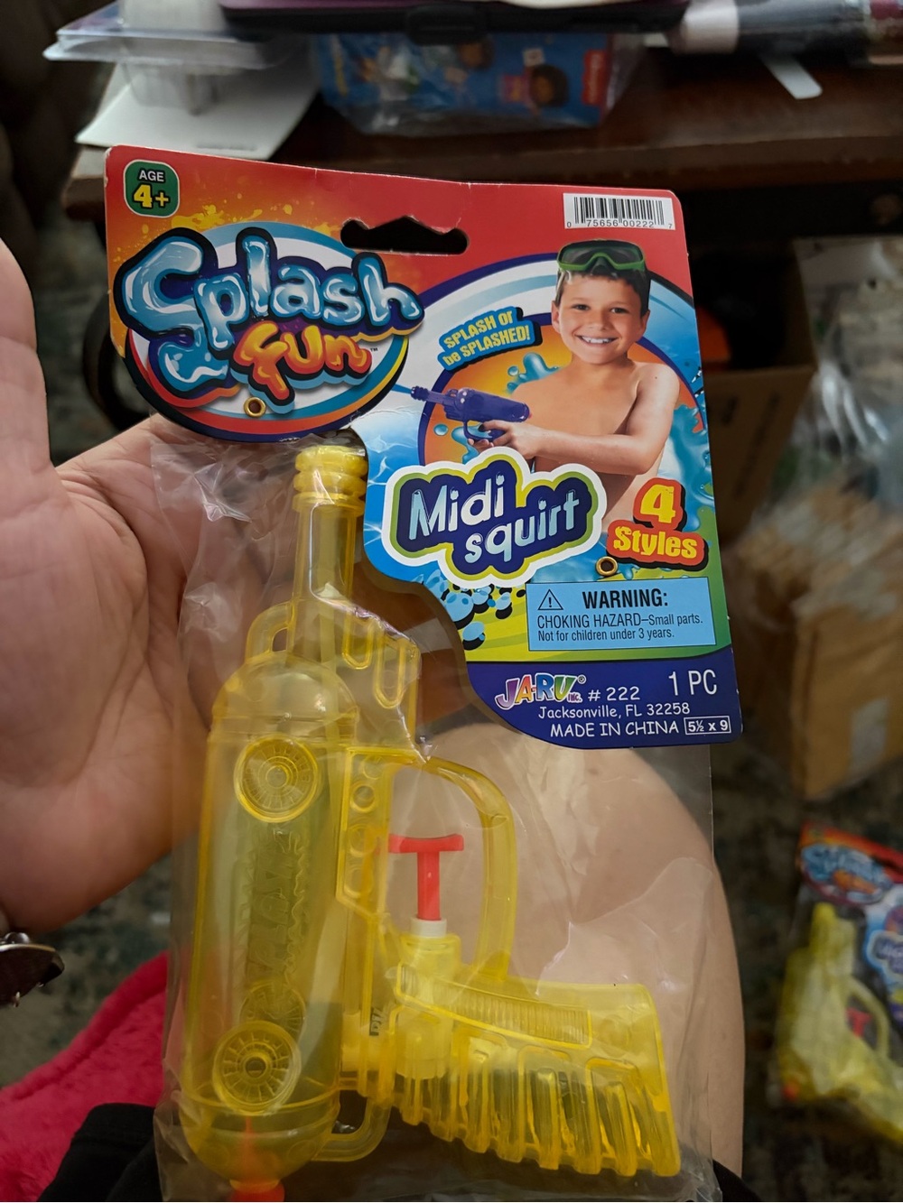 Splash Midi Squirt Water Gun - Yellow Transparent (2 Pack) - Picture 4 of 4